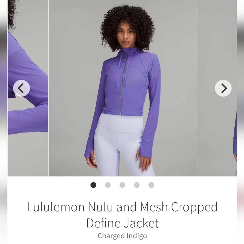 Lululemon nulu and mesh cropped define jacket